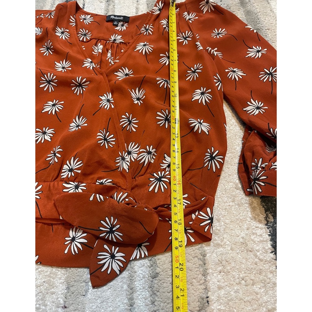 Madewell Silk Wrap Top - Picture 6 of 9